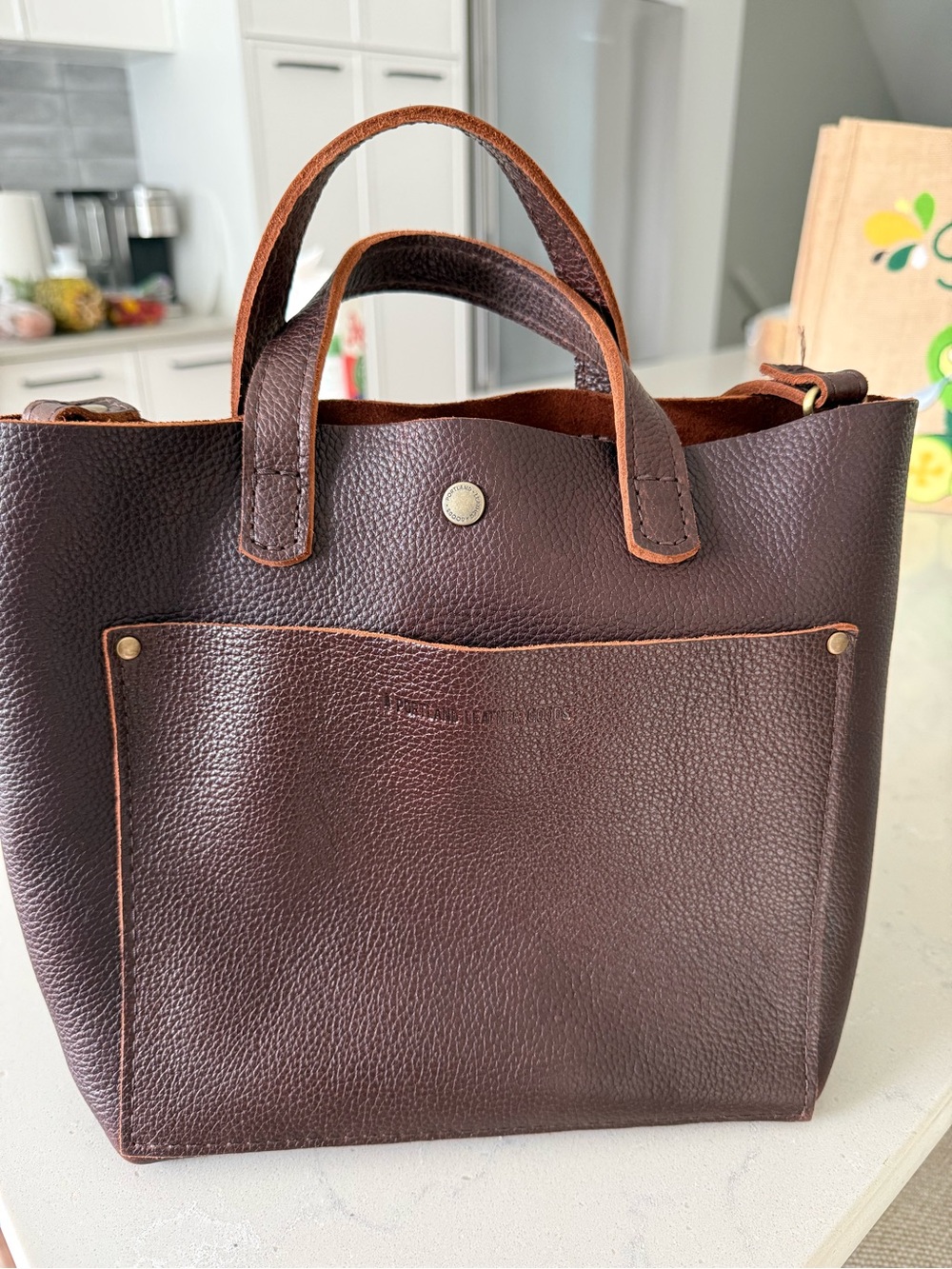 Portland Leather Mini crossbody tote